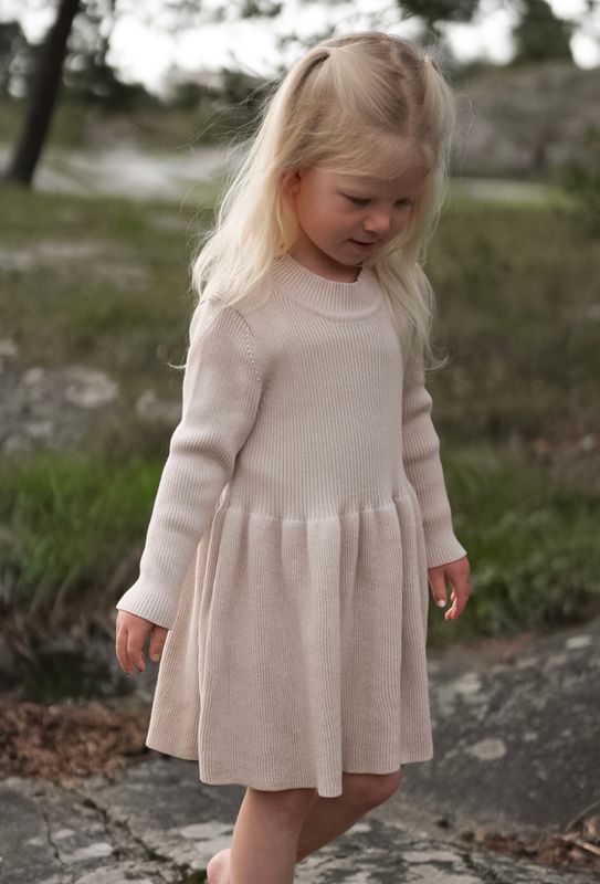 Aura Knit kjole - sand