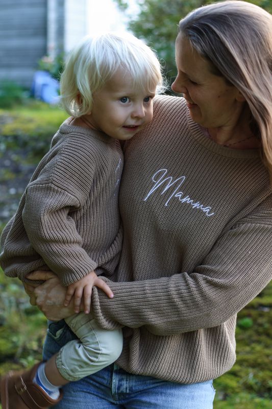 Knit genser voksen - taupe