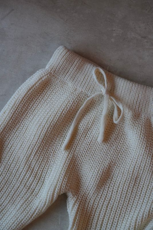 Knit bukse barn - cream
