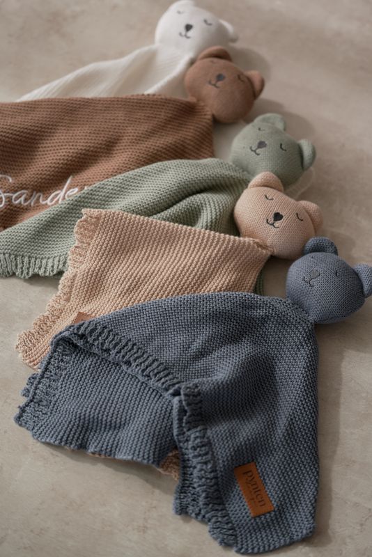 Soft koseklut bamse - blue shadow