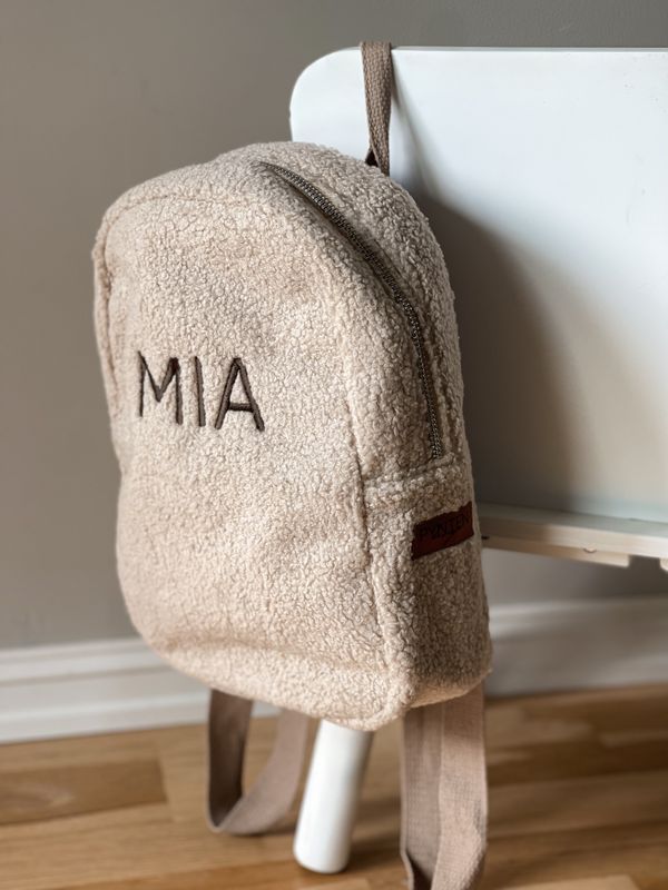 Teddy ryggsekk barn - light beige