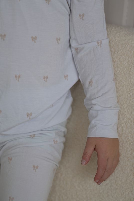 Bedtime pysj to-delt - pink bow