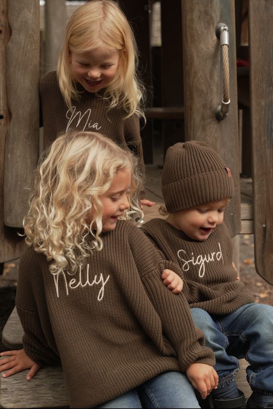 Knit lue - brown