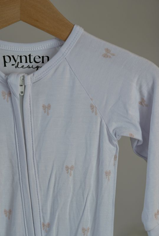 Bedtime pysj heldress - pink bow
