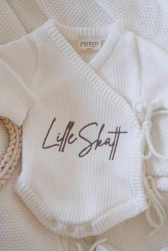 First wrap romper - milky white