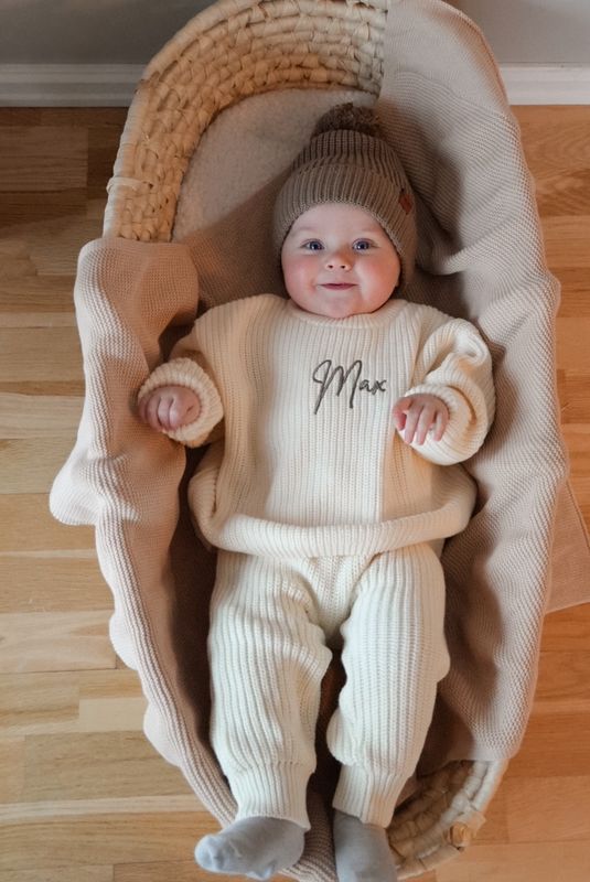 Knit bukse barn - cream