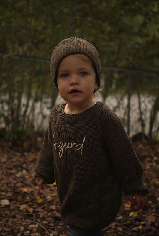 Knit lue - brown