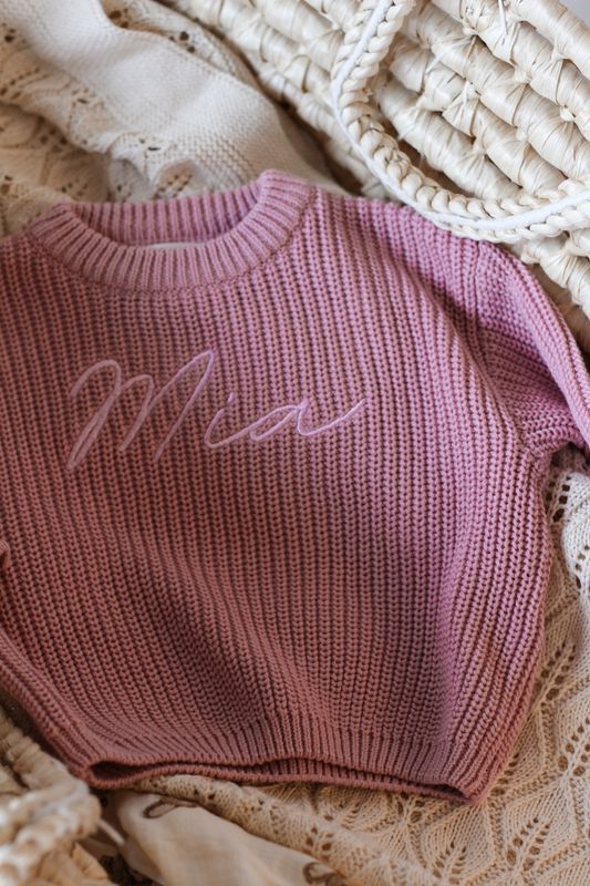 Knit genser barn - rose