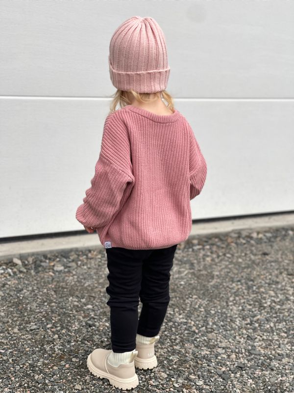 Knit genser barn - rose