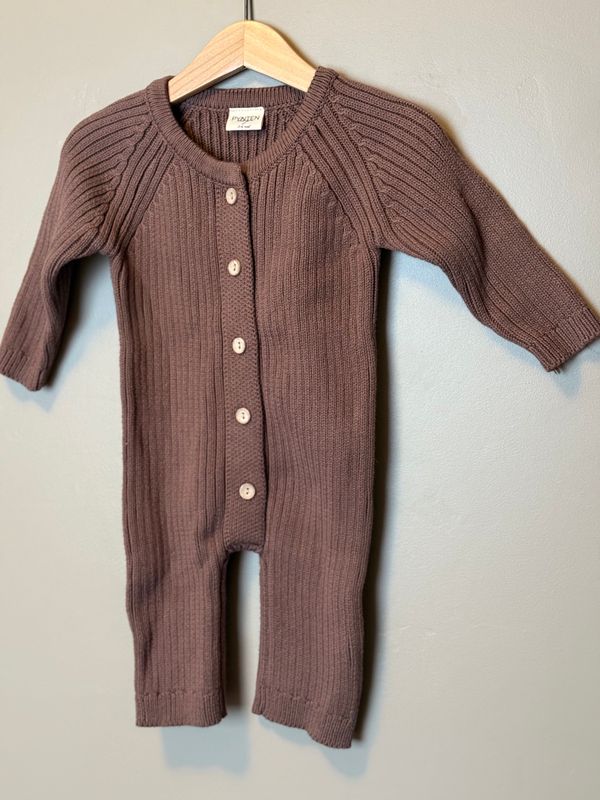 Ribb heldress - chocolate brown