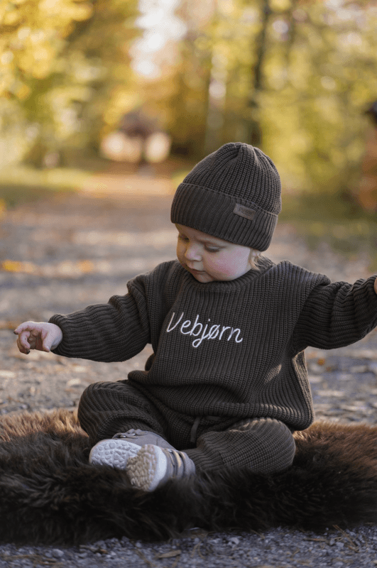 Knit bukse barn - brown