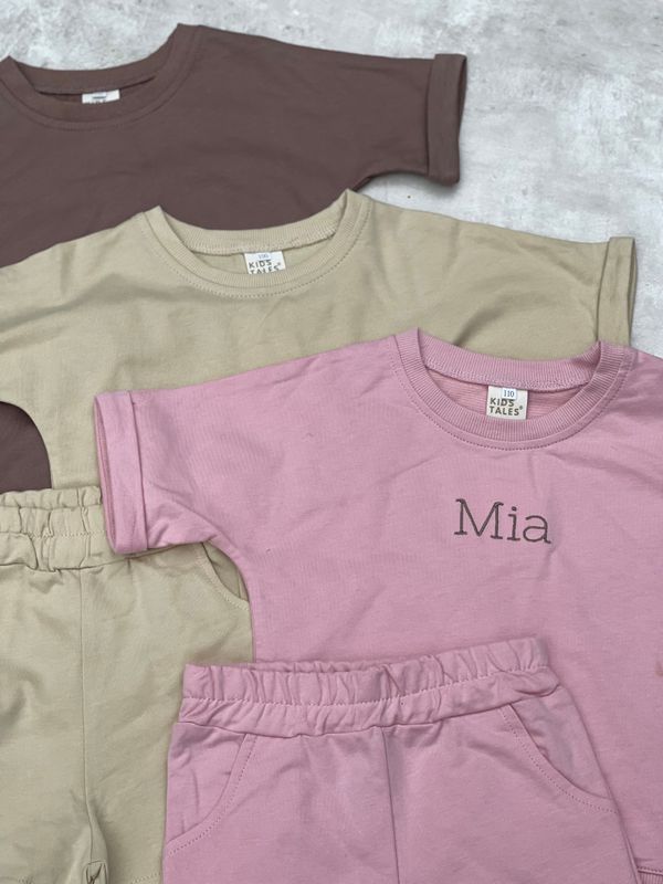 Summer sett shorts + t-skjorte - rosa