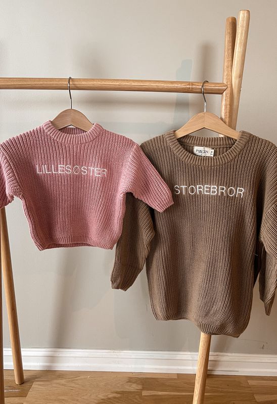 Knit genser barn - rose