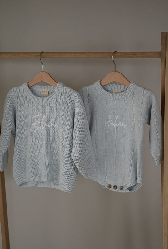 Knit genser - blue whisper