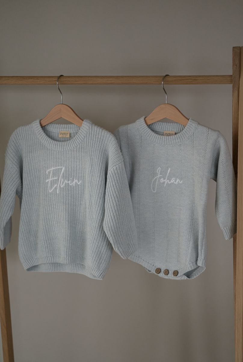 Knit genser - blue whisper