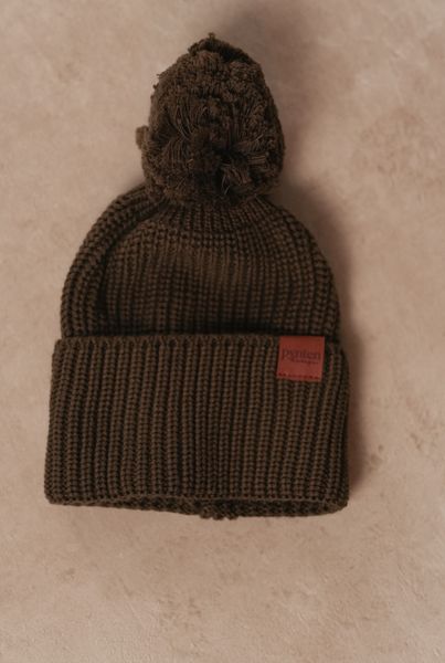 Hovedbilde Knit lue med dusk - brown