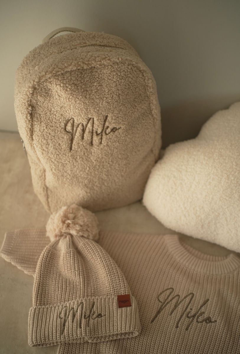 Teddy ryggsekk barn - light beige