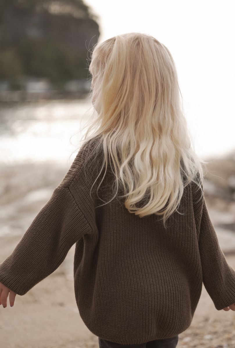 Knit genser barn - brown
