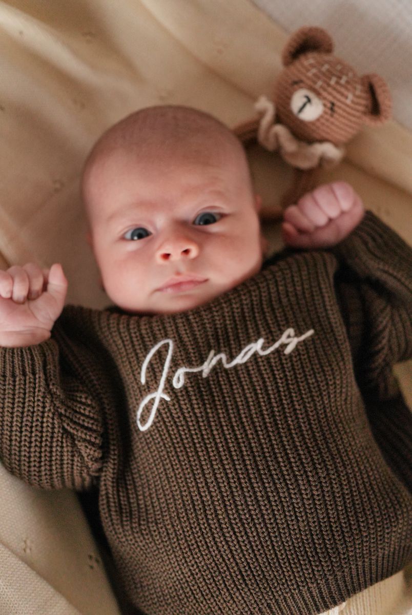 Knit genser barn - brown