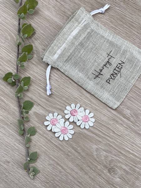 Hovedbilde Hårspenne 2 pk blomst hvit/rosa