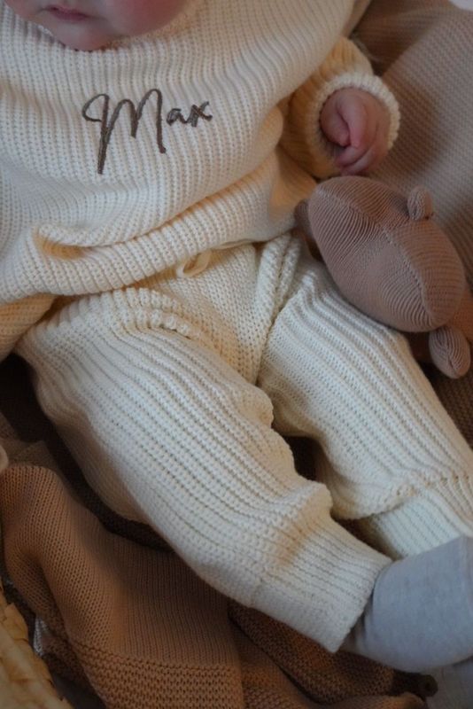 Knit bukse barn - cream