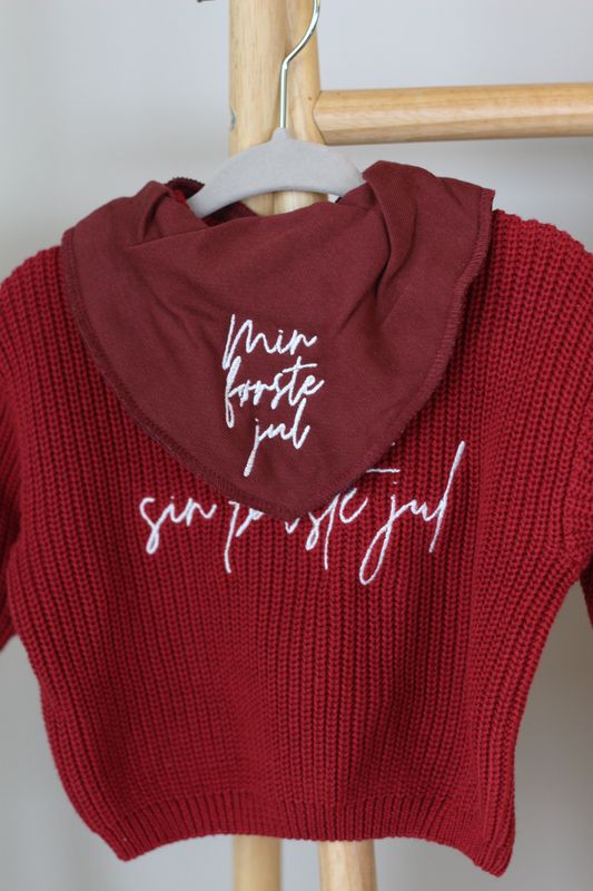 Knit genser - cranberry