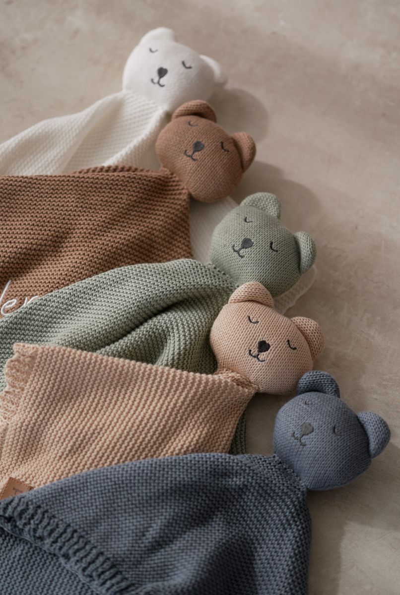 Soft koseklut bamse - desert beige