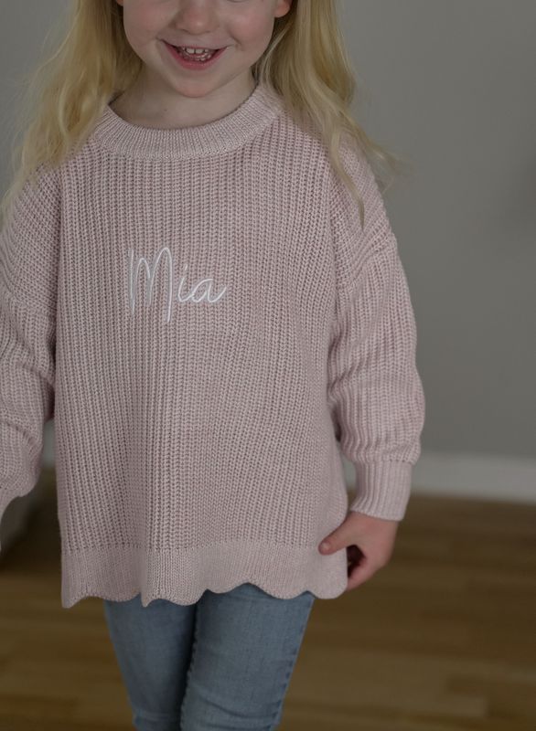Knit Belle genser - pink mist