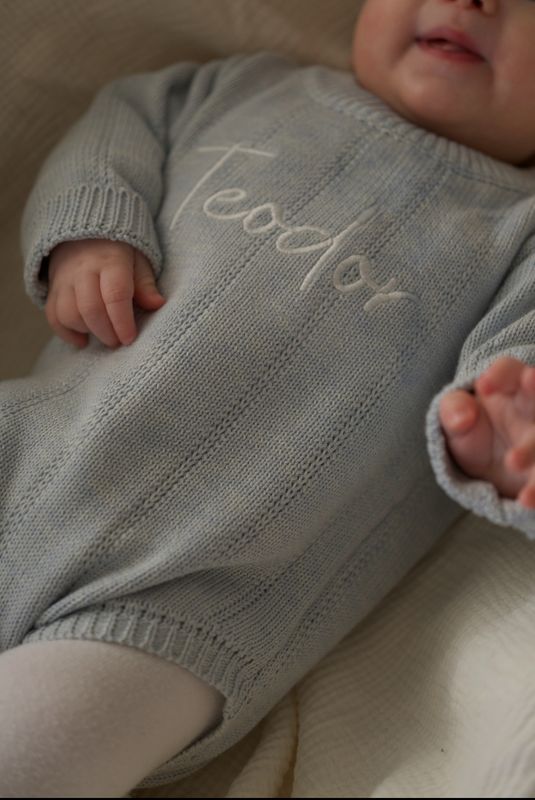 Tiny romper - blue whisper