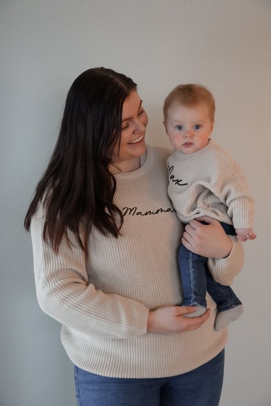 Knit genser voksen - sand