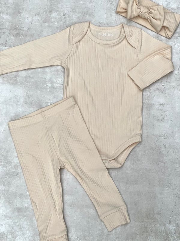 Basic rib sett - butter yellow