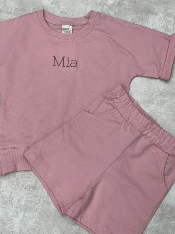 Summer sett shorts + t-skjorte - rosa
