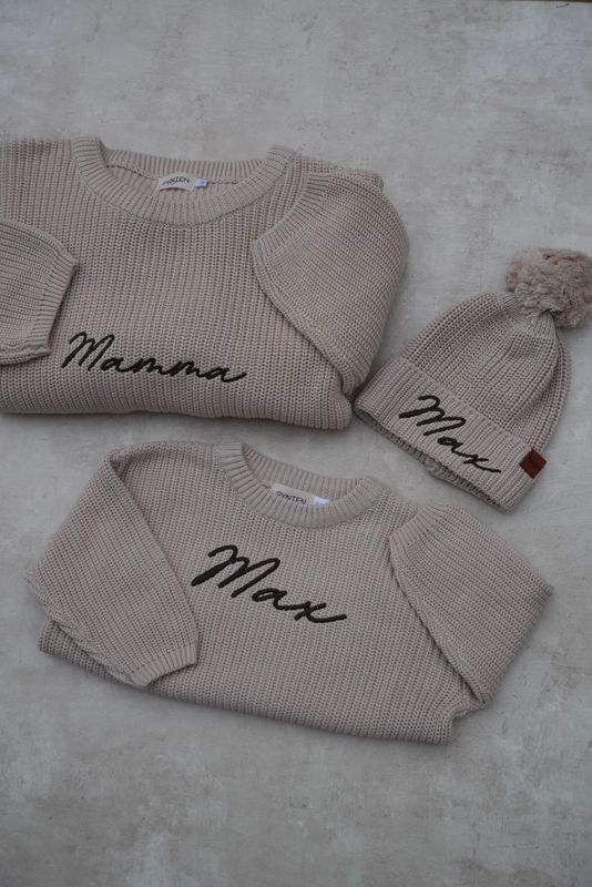 Knit genser voksen - sand