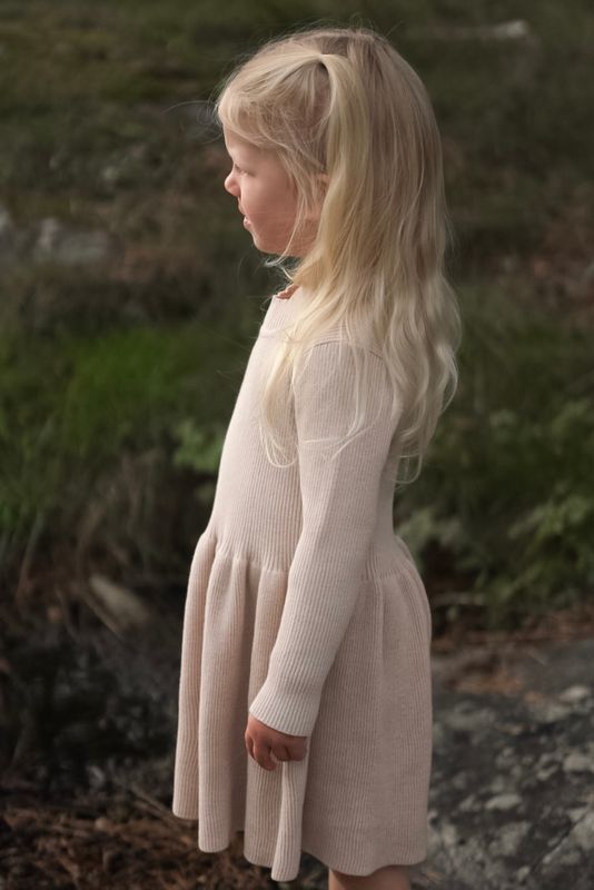 Aura Knit kjole - sand