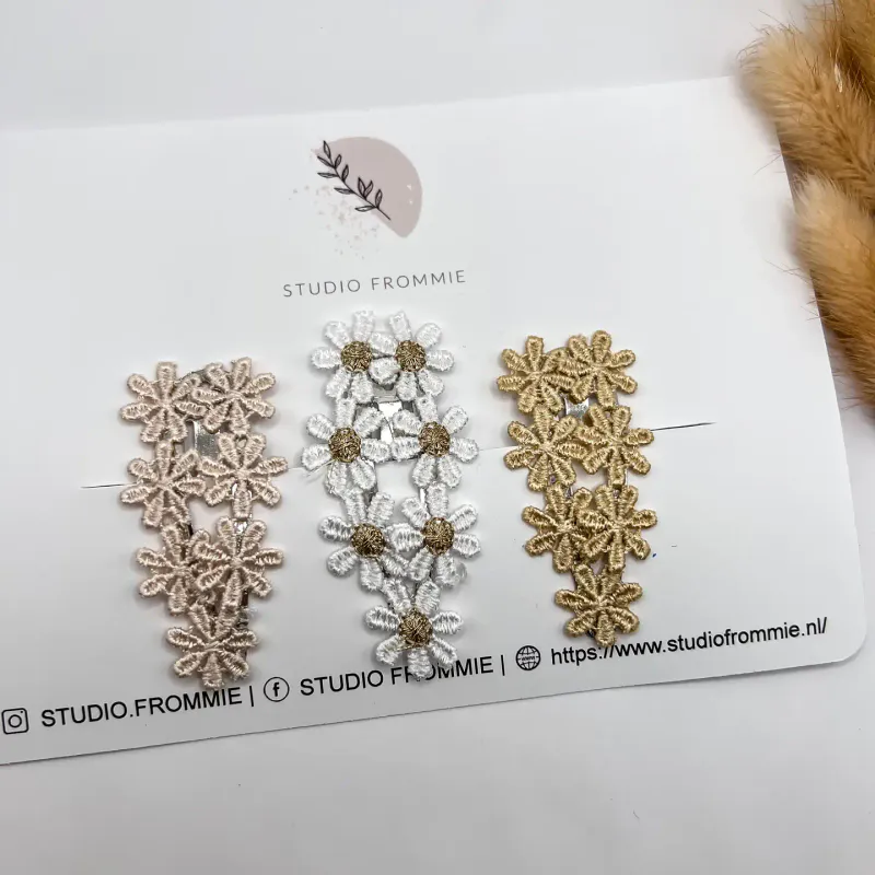 Hårspenner 3 pk - bohemian daisy